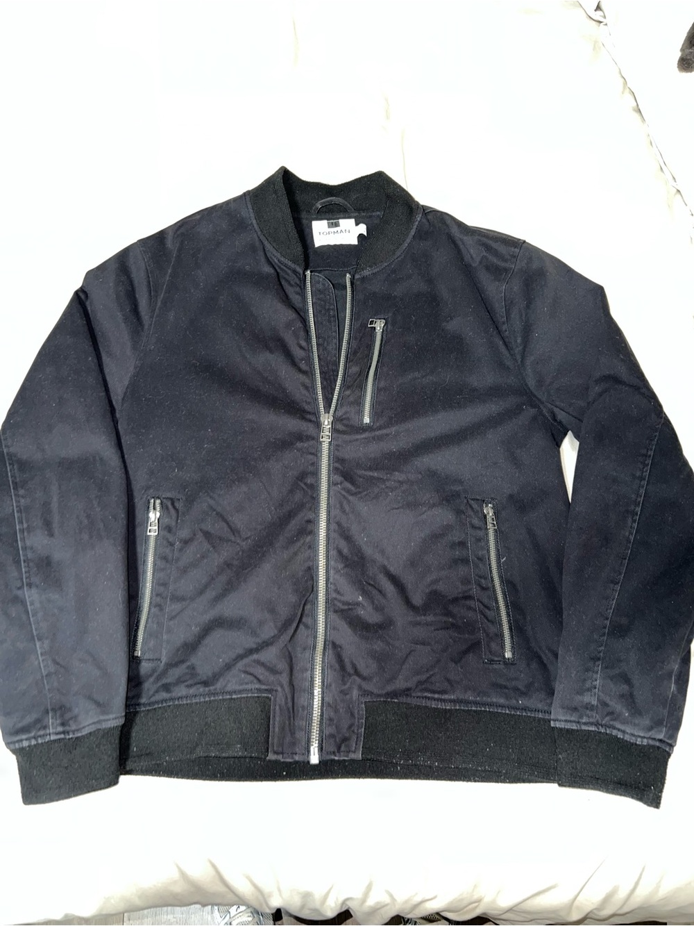 Topman Black Bomber Jacket XL